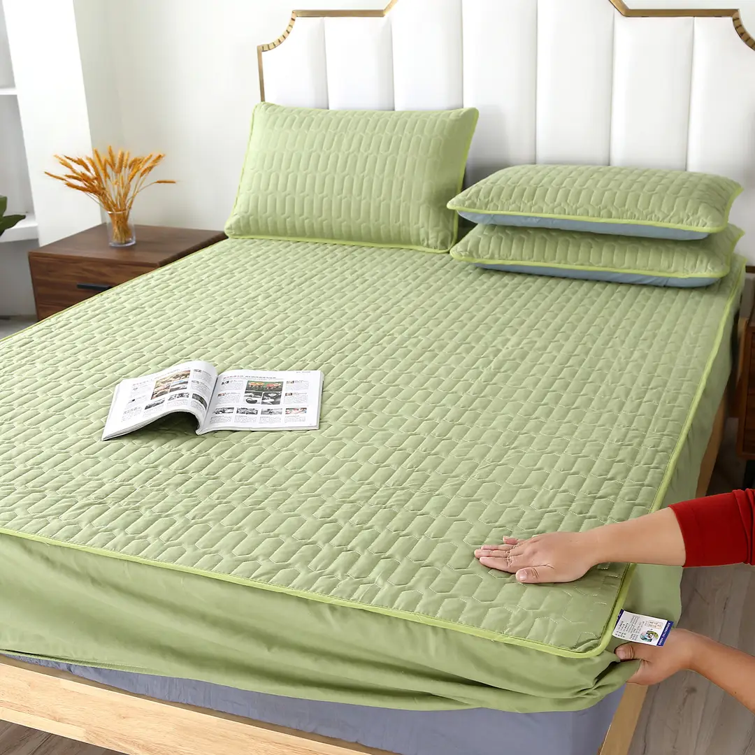Cross-border cotton waterproof bed hat thickened urine-proof bedspread Simmons mattress protective cover cotton dust cover wholesale