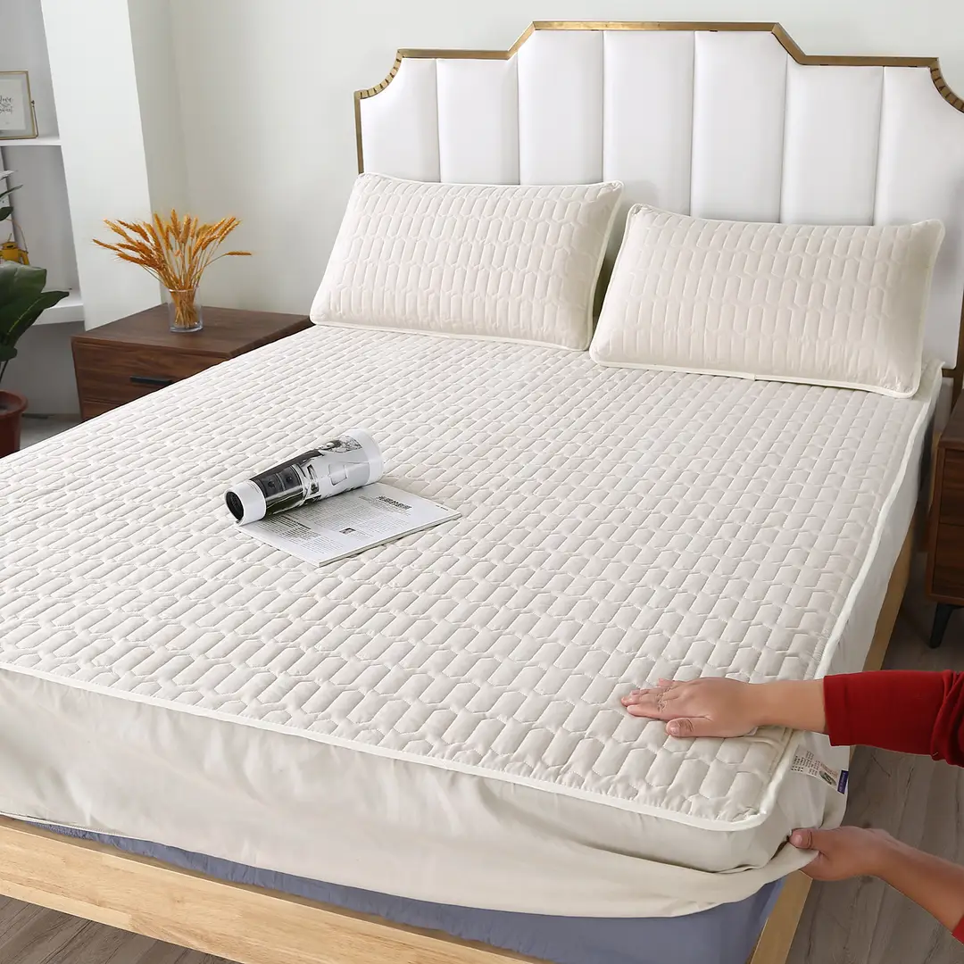 Cross-border cotton waterproof bed hat thickened urine-proof bedspread Simmons mattress protective cover cotton dust cover wholesale