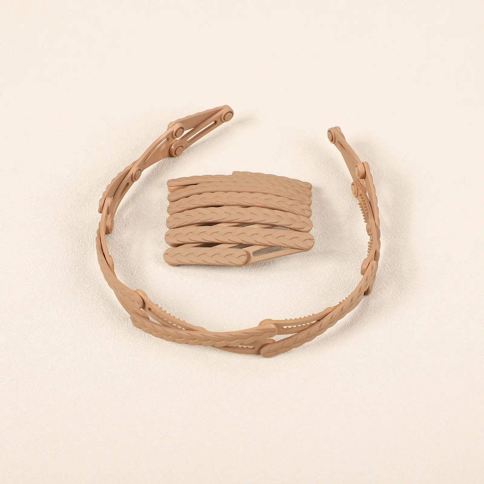 Gray Elastic Hair Accessory for Adults - Image 3