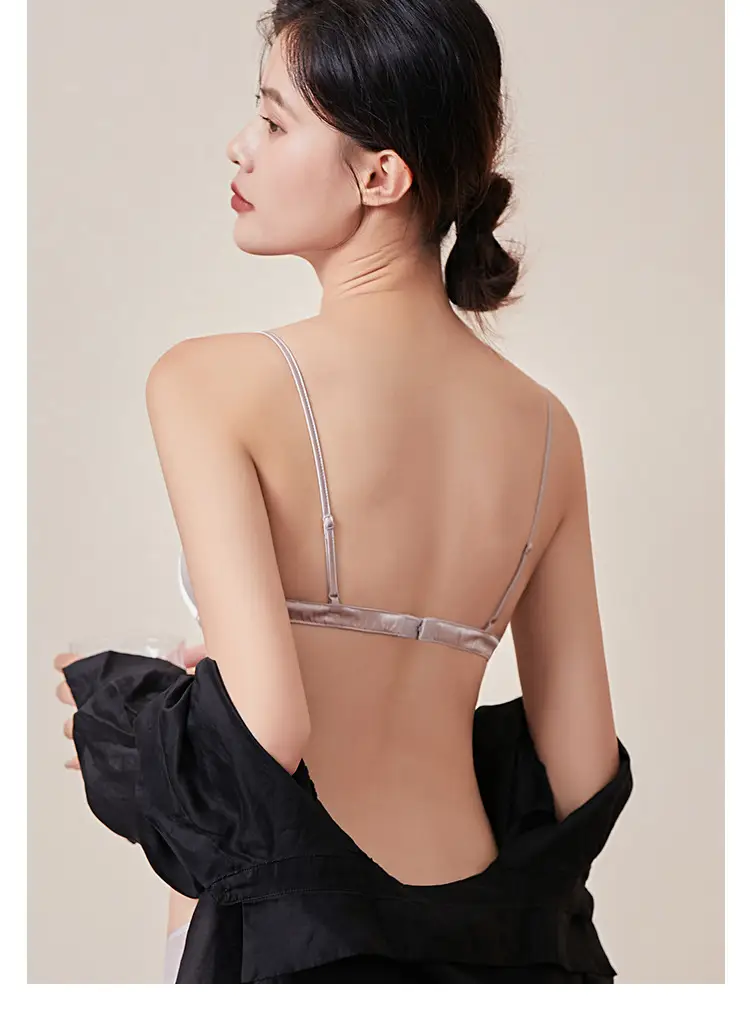 Tangge Silk Satin Non-Rim Bra Thin Breathable — feature 14