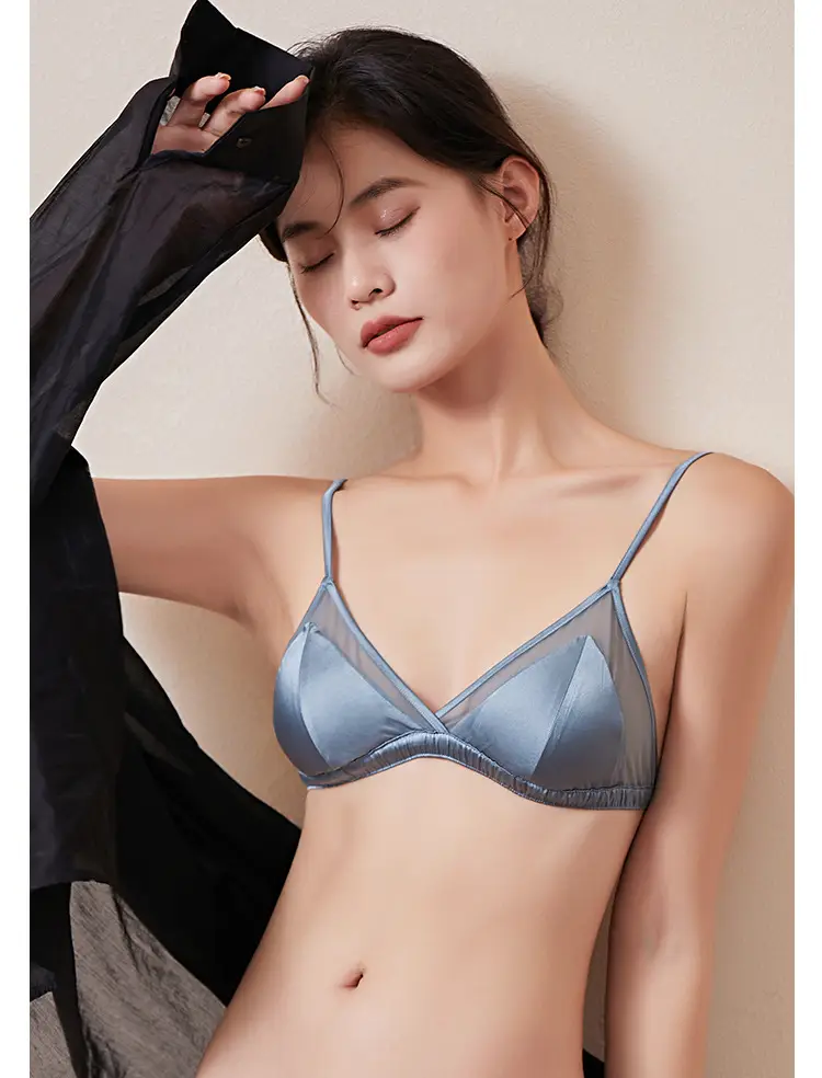 Tangge Silk Satin Non-Rim Bra Thin Breathable — feature 16