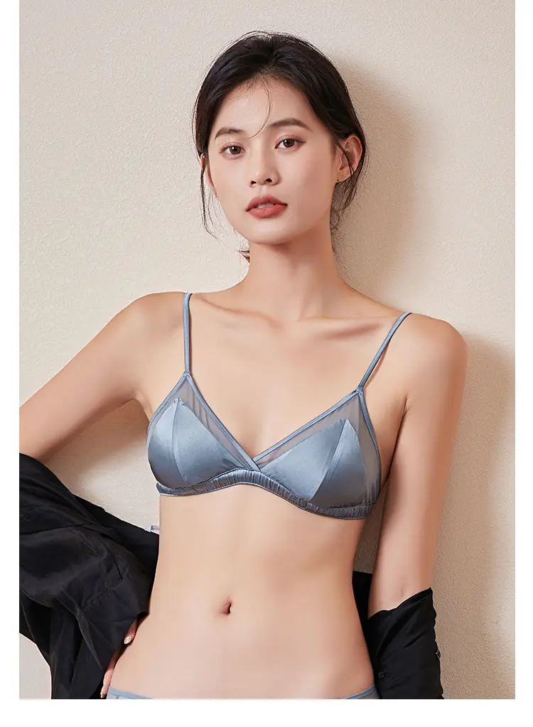 Tangge Silk Satin Non-Rim Bra Thin Breathable — feature 18
