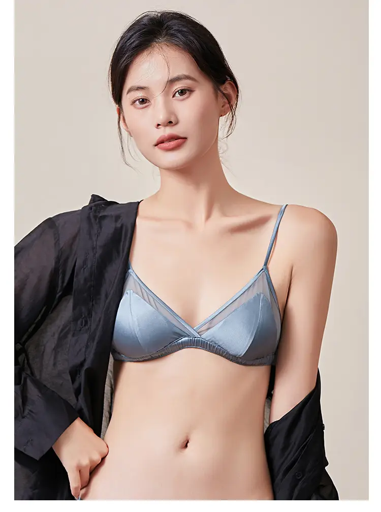 Tangge Silk Satin Non-Rim Bra Thin Breathable — feature 19
