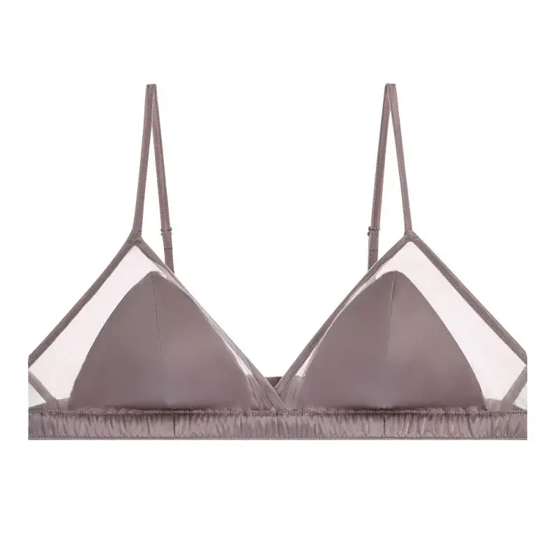 Tangge Silk Satin Non-Rim Bra Thin Breathable - Image 2
