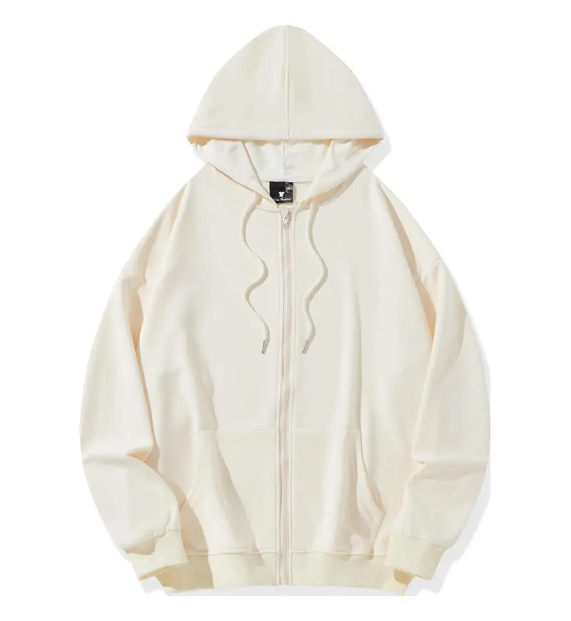 Men Green Hooded Zipper Sweatshirt 260g - Image 10