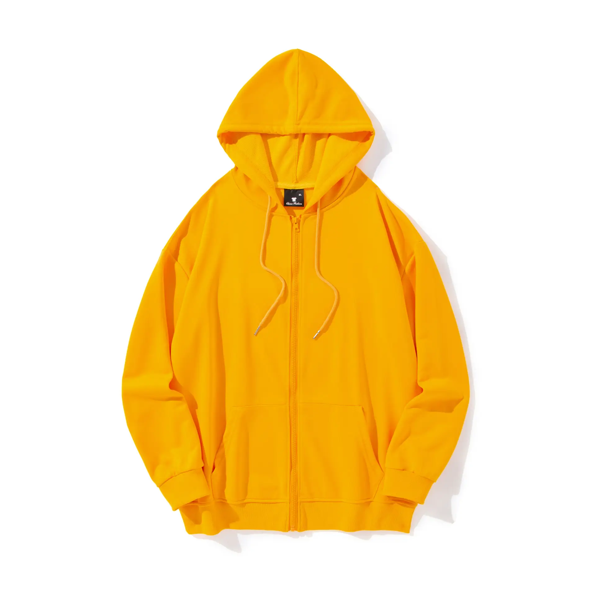 Men Green Hooded Zipper Sweatshirt 260g - Image 6