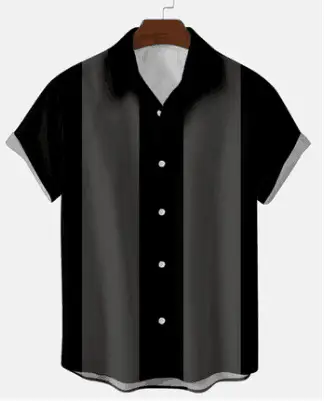 3D Digital Print Men's Brown White Short Sleeve Shirt - Image 14