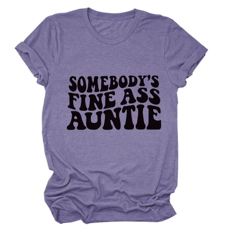 Women Black T-Shirt "Somebody's Fine Ass Auntie"