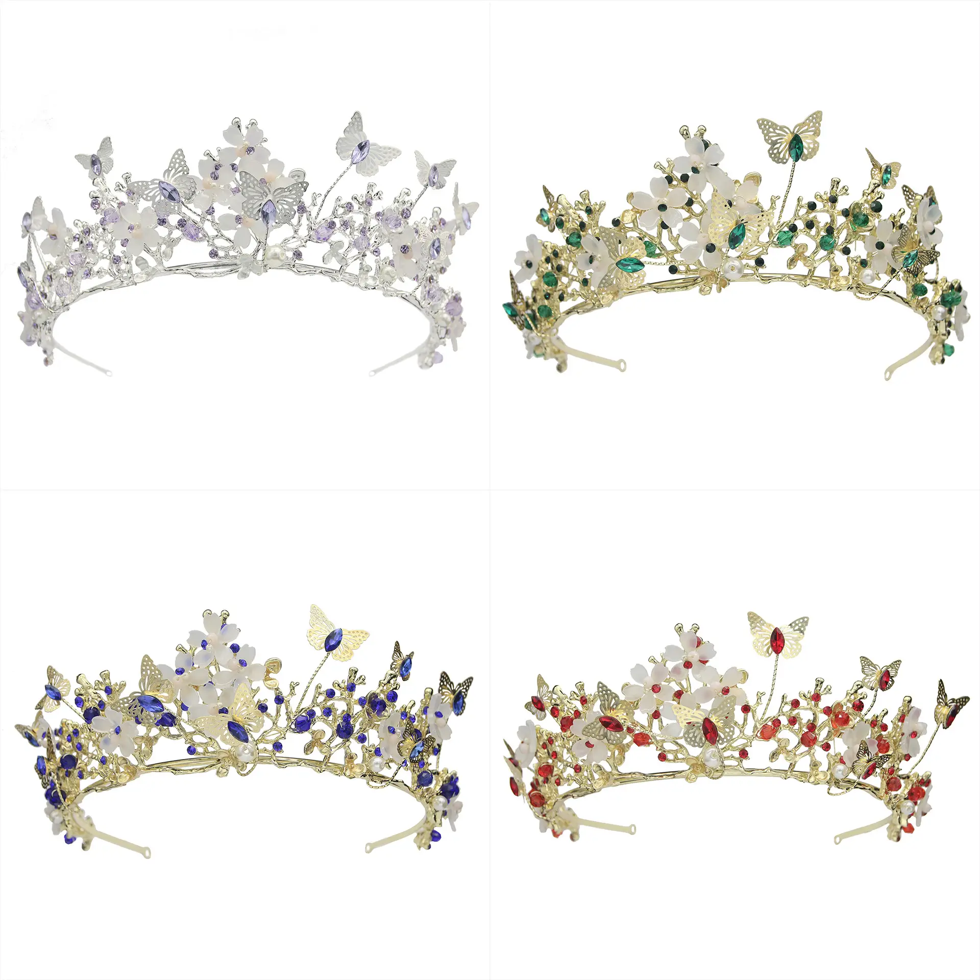 Vintage Alloy Bridal Crown European American Antique