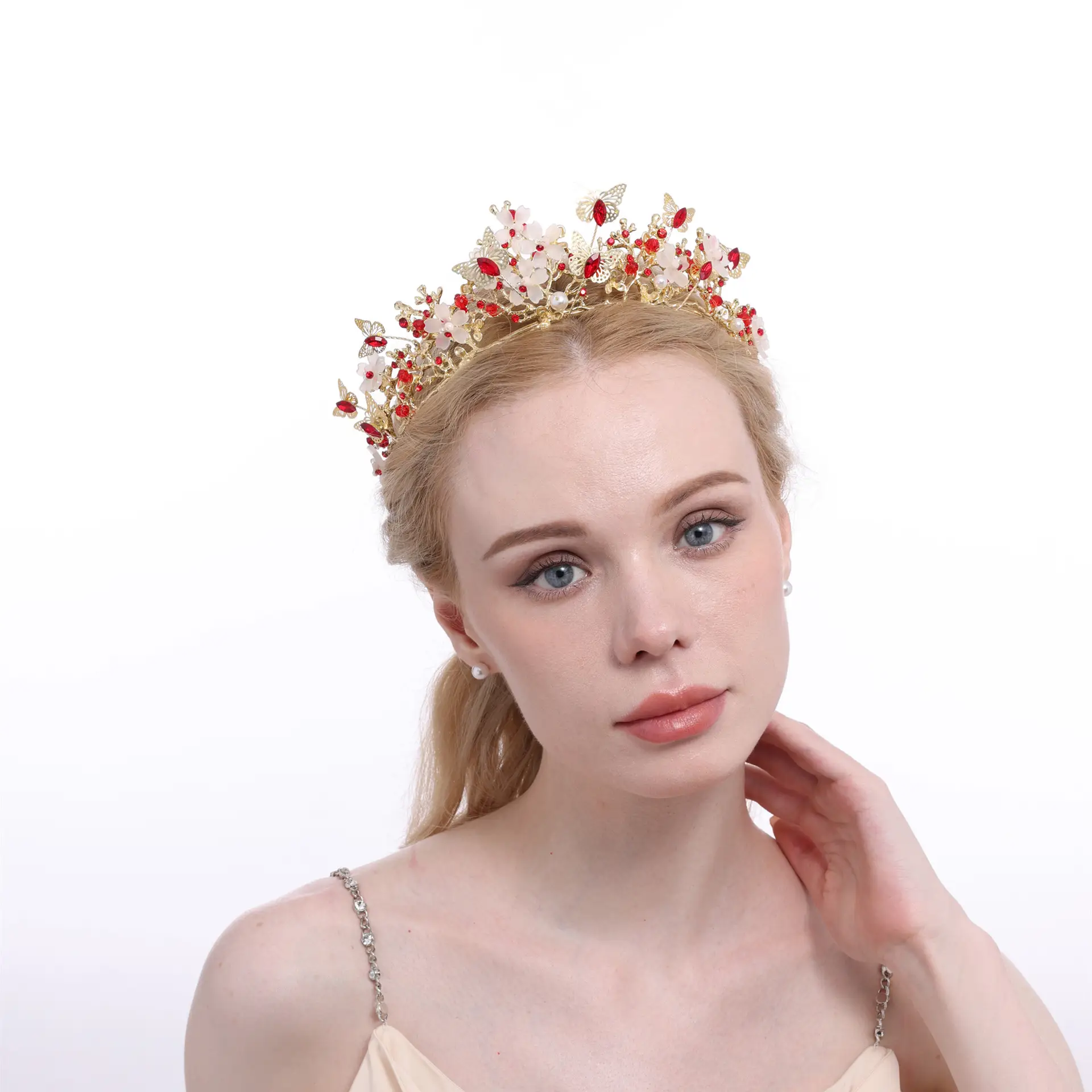 Vintage Alloy Bridal Crown European American Antique
