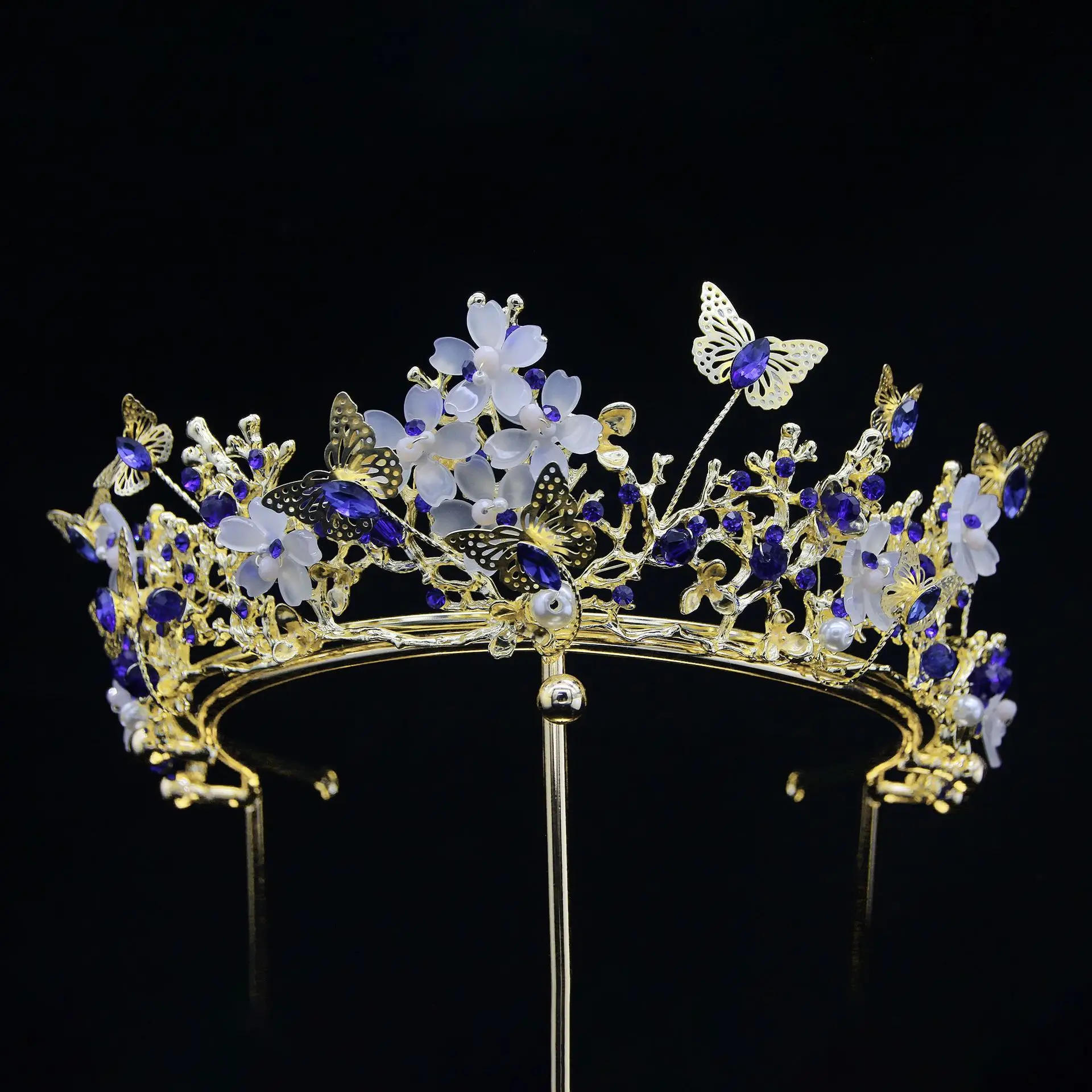 Vintage Alloy Bridal Crown European American Antique