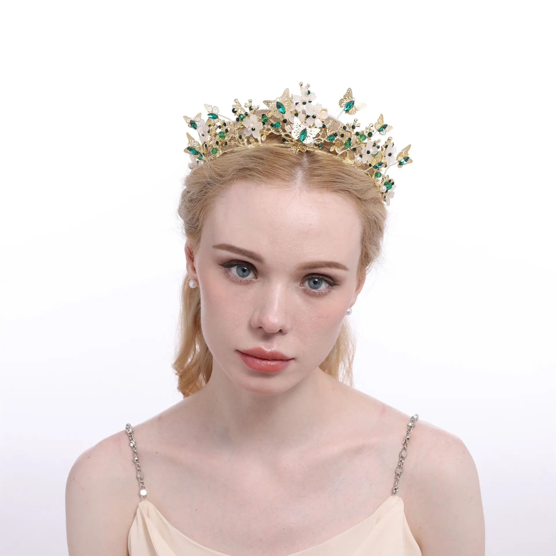 Vintage Alloy Bridal Crown European American Antique