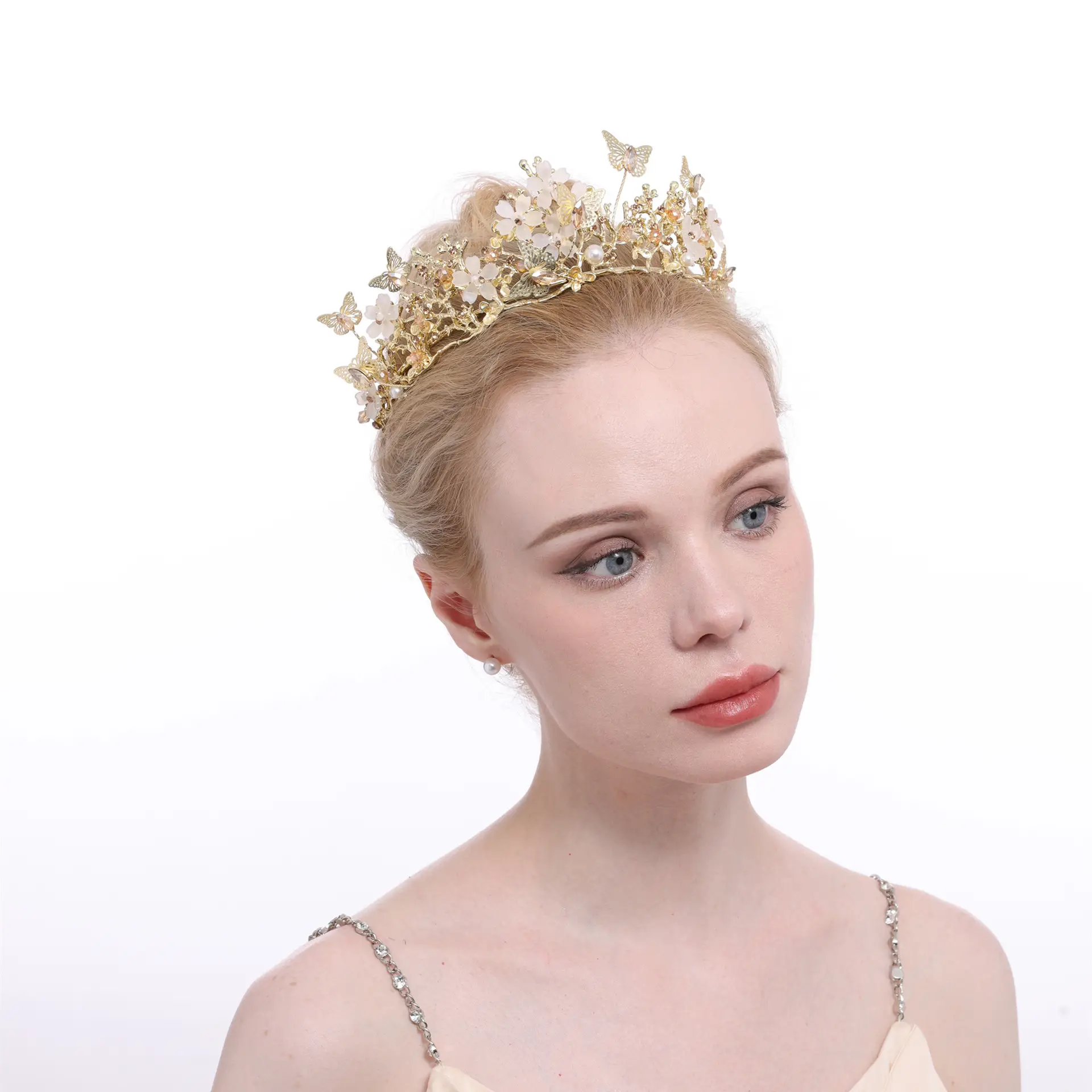 Vintage Alloy Bridal Crown European American Antique