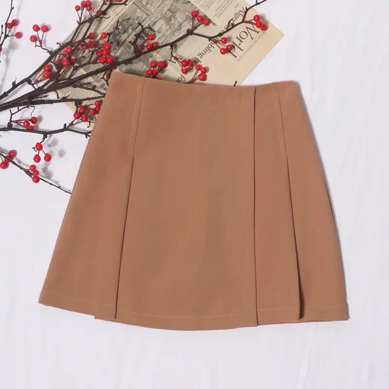Irregular Pleated Chiffon Skirt Women Pink 1988 - Image 4