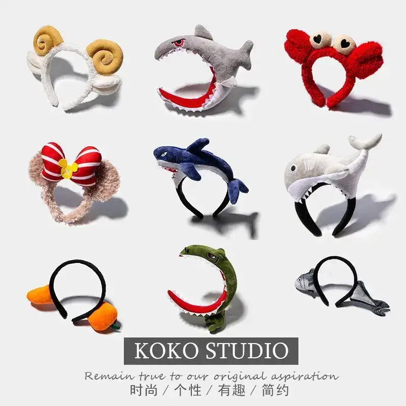 South Korea Cartoon Fish Headband Red Female Net - Image 15