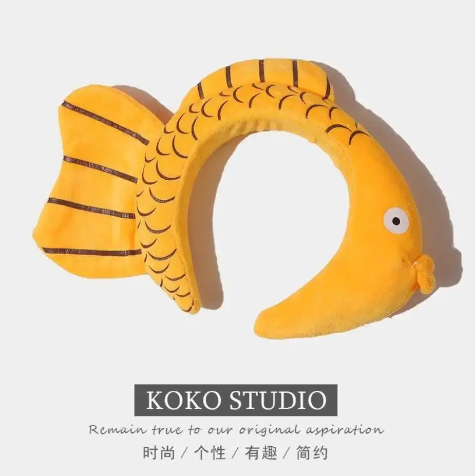 South Korea Cartoon Fish Headband Red Female Net - Image 7