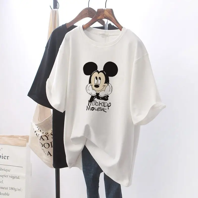 Mickey Print Cotton T-shirt for Pregnant Women - Image 25