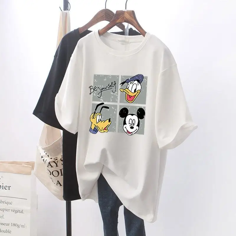 Mickey Print Cotton T-shirt for Pregnant Women - Image 28