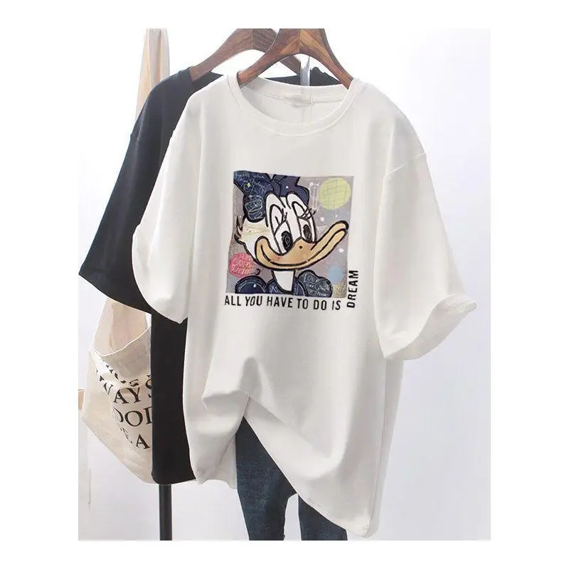 Mickey Print Cotton T-shirt for Pregnant Women - Image 29