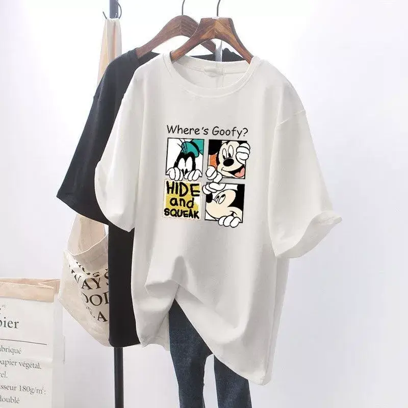 Mickey Print Cotton T-shirt for Pregnant Women — feature 17