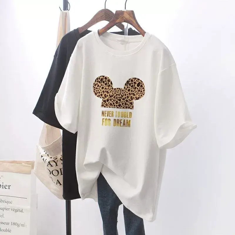 Mickey Print Cotton T-shirt for Pregnant Women — feature 3