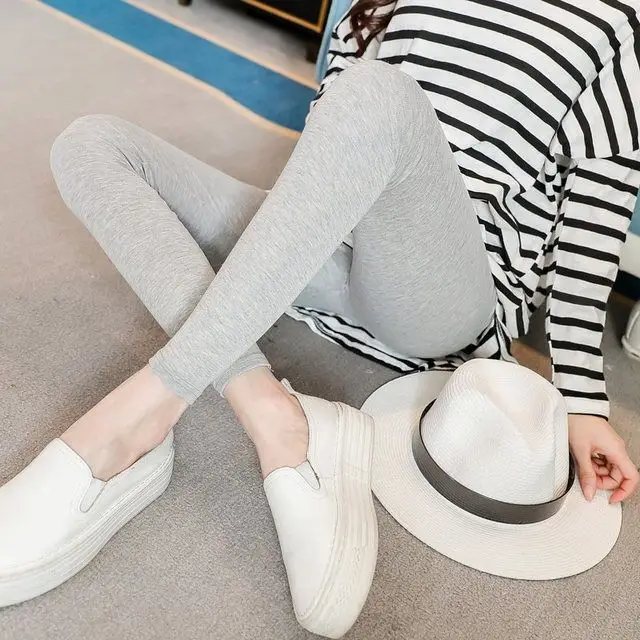Pregnant Women's Black Leggings Long Pants Summer Wear