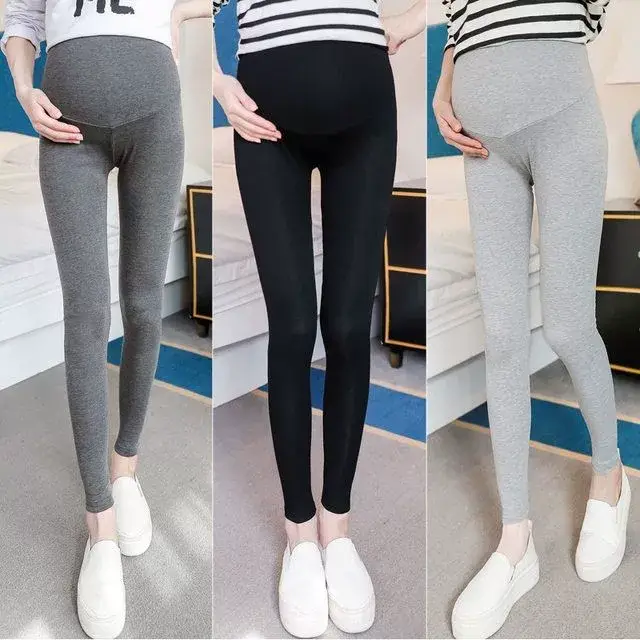 Pregnant Women's Black Leggings Long Pants Summer Wear — feature 2