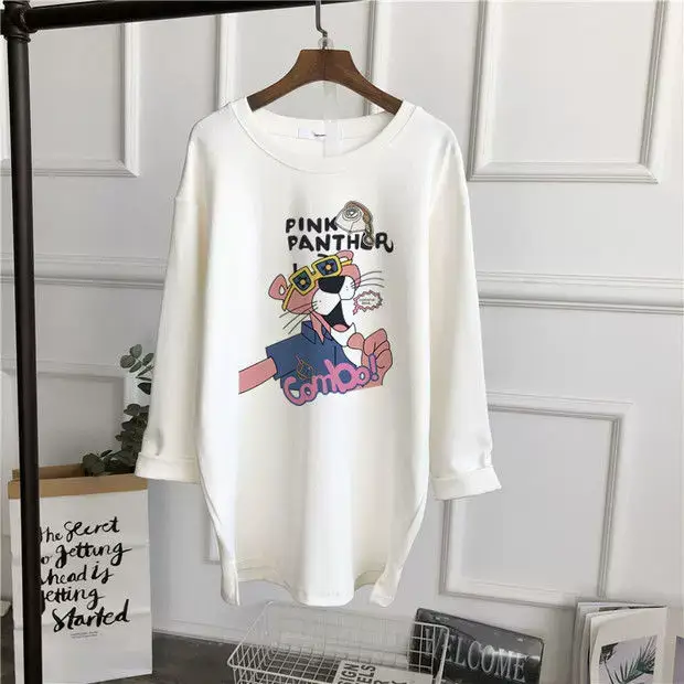 Pregnant Women Long Sleeve T-Shirt White Black Loose Korean Style — feature 12