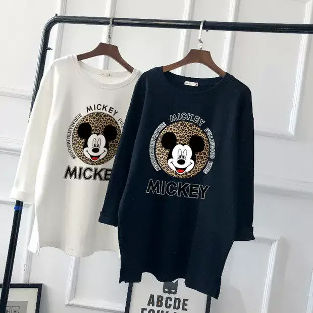 Pregnant Women Long Sleeve T-Shirt White Black Loose Korean Style — feature 17