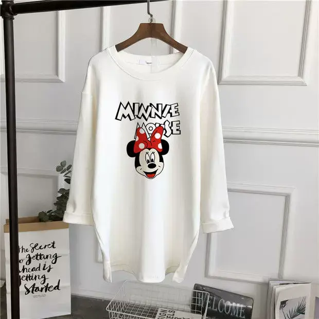 Pregnant Women Long Sleeve T-Shirt White Black Loose Korean Style — feature 21