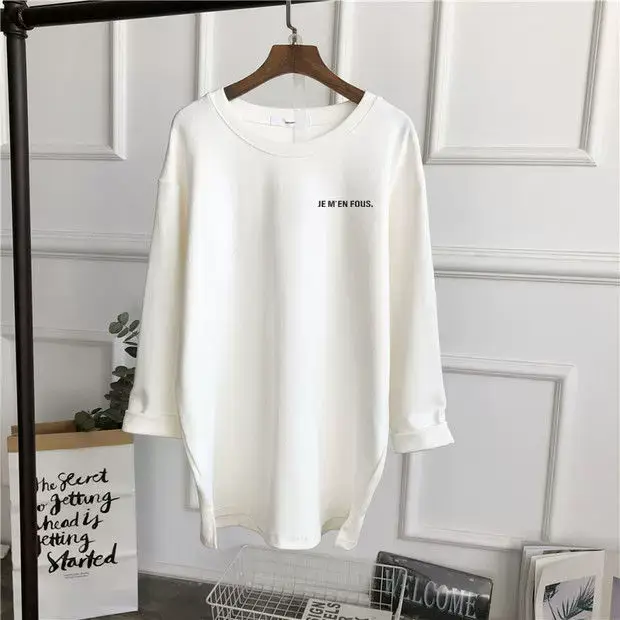 Pregnant Women Long Sleeve T-Shirt White Black Loose Korean Style — feature 6