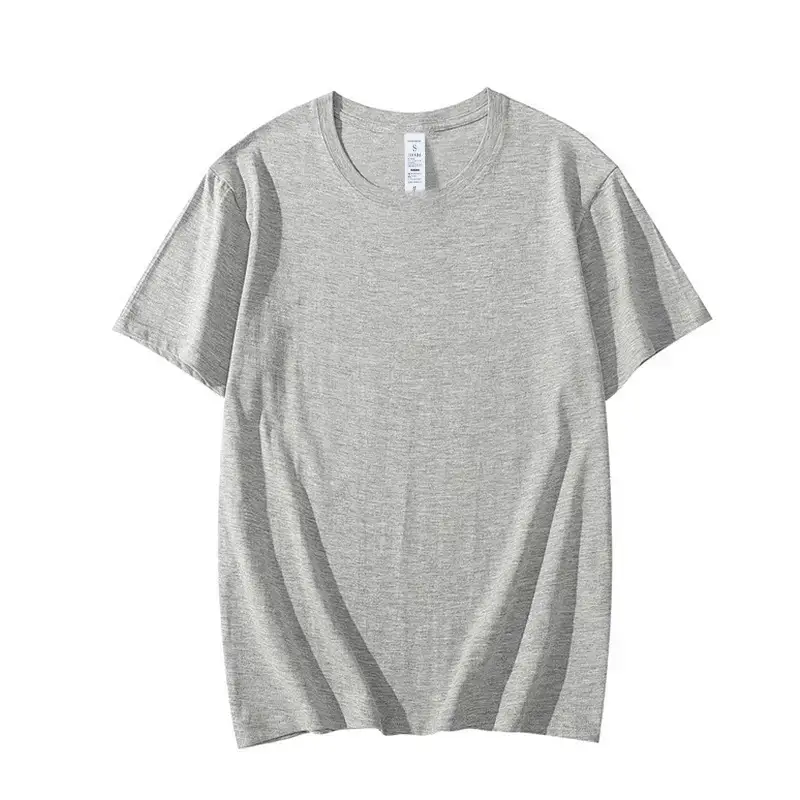 Men's Combed Cotton Short Sleeve T-Shirt Grey - Image 2