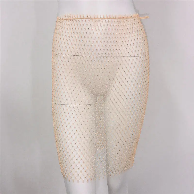 Sexy Rhinestone Fishnet Camisole Women's Top - Image 12
