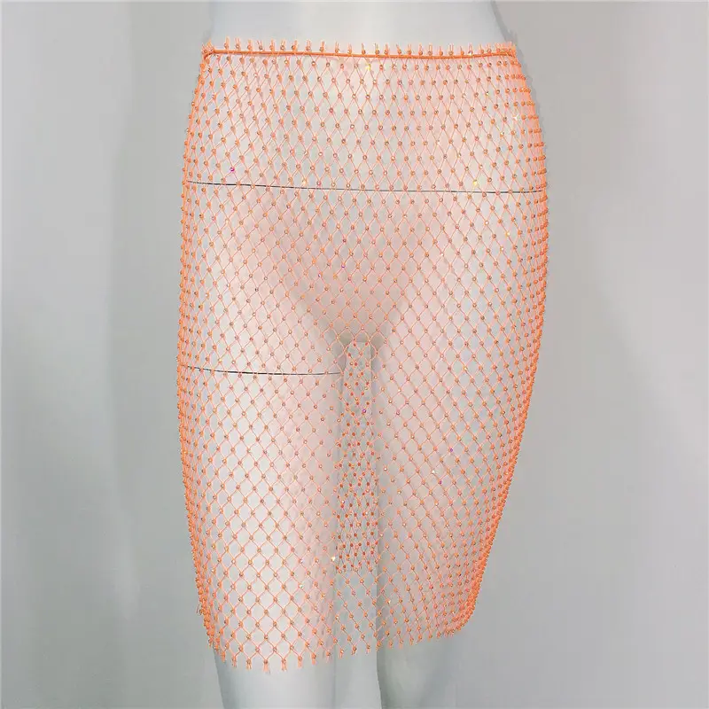 Sexy Rhinestone Fishnet Camisole Women's Top - Image 13