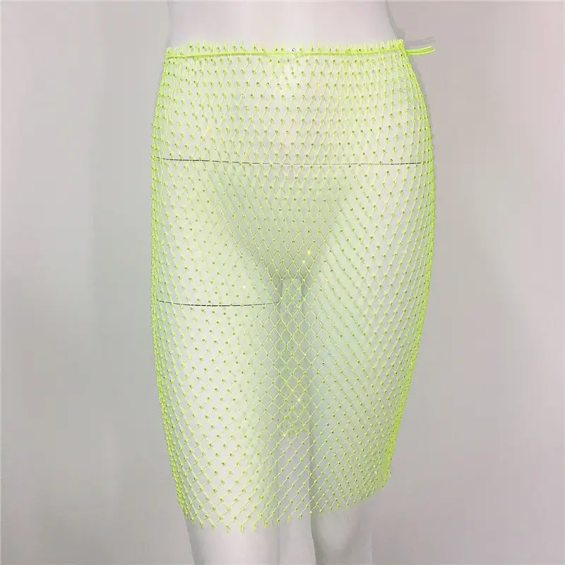 Sexy Rhinestone Fishnet Camisole Women's Top - Image 15