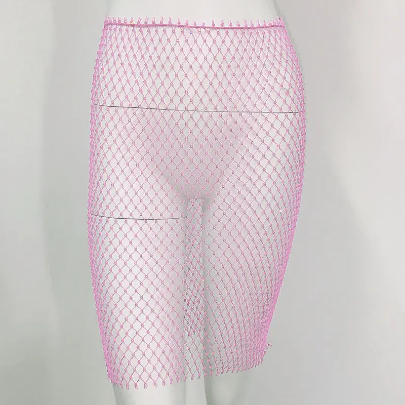 Sexy Rhinestone Fishnet Camisole Women's Top - Image 16