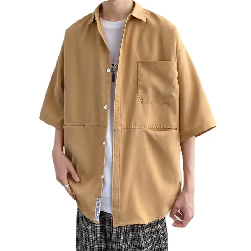 Men's 2022 White Short Sleeve Japanese Style Shirt - Image 5