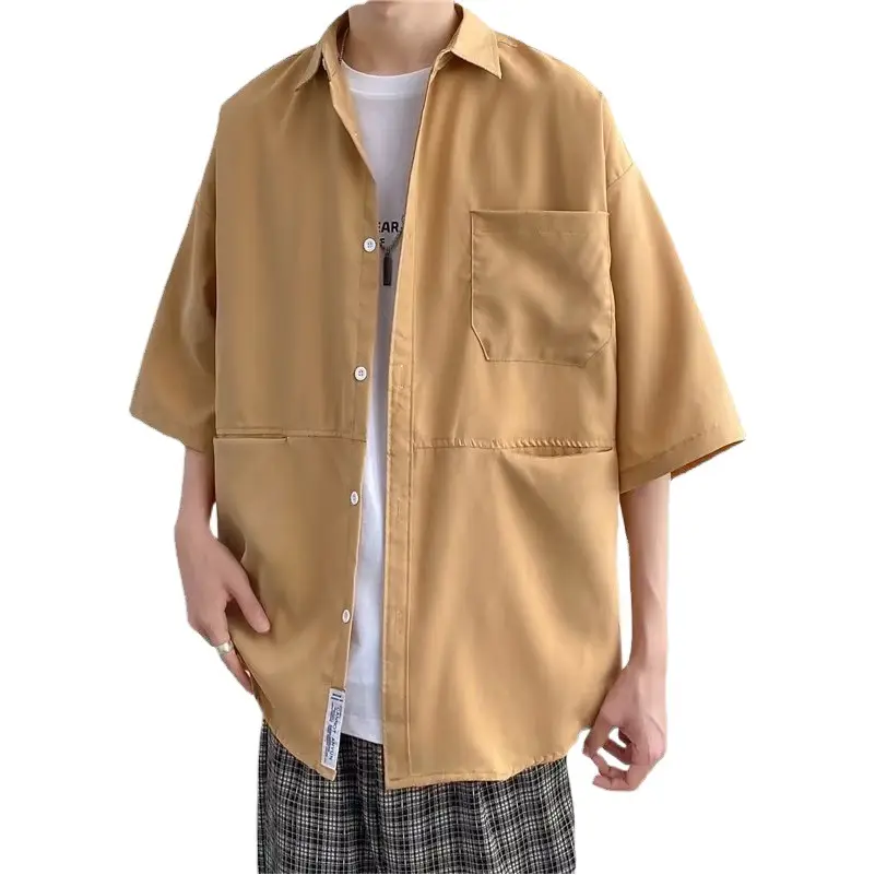 Men's 2022 White Short Sleeve Japanese Style Shirt
