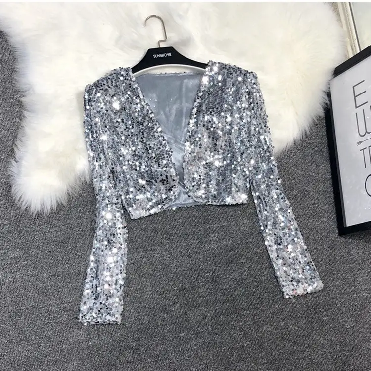 European Sequins Beaded Waistcoat Suit Small