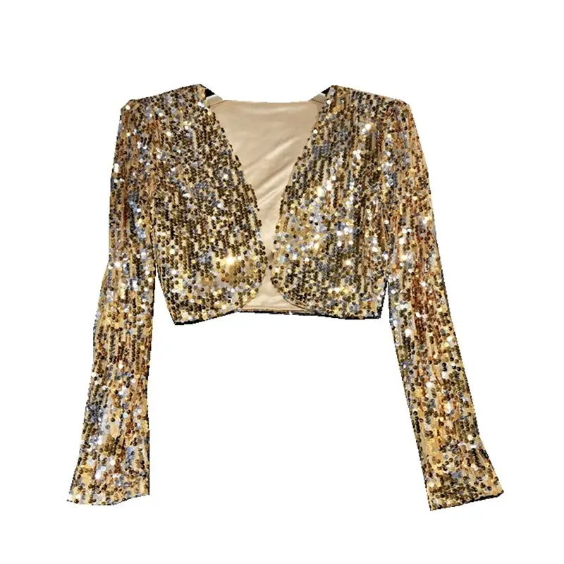 European Sequins Beaded Waistcoat Suit Small