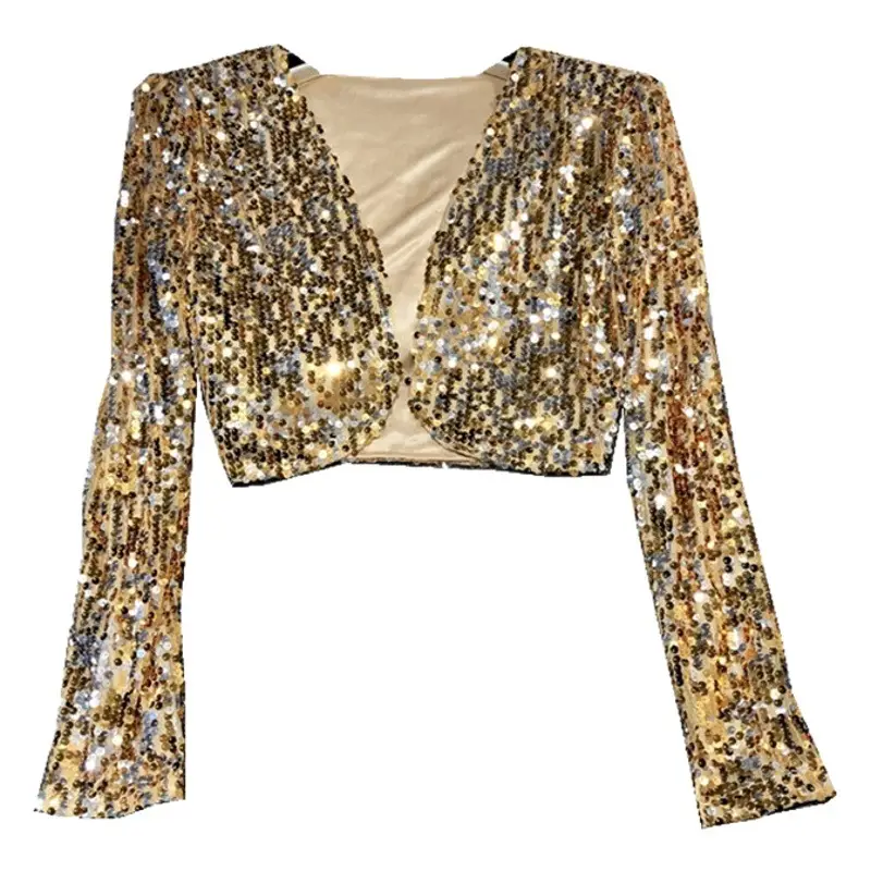 European Sequins Beaded Waistcoat Suit Small
