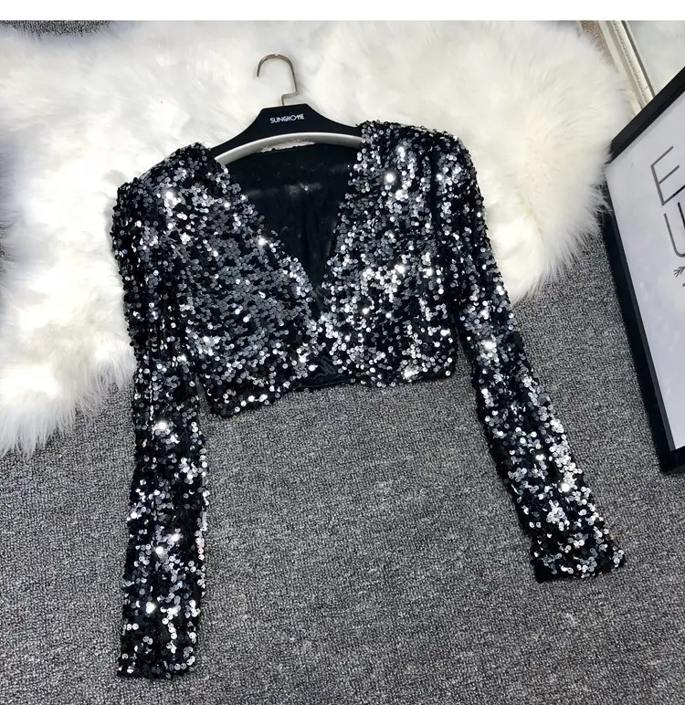 European Sequins Beaded Waistcoat Suit Small — feature 12