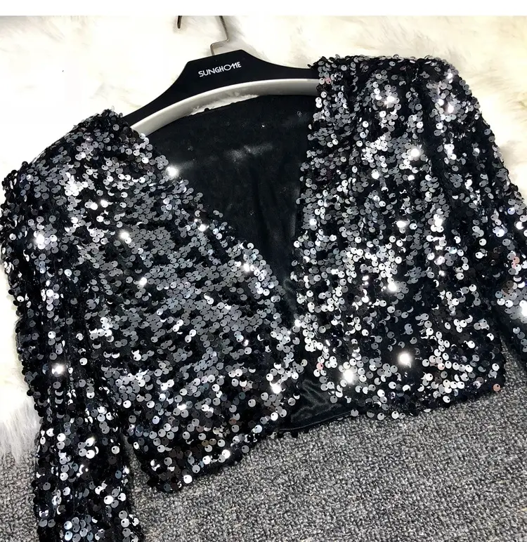 European Sequins Beaded Waistcoat Suit Small — feature 14