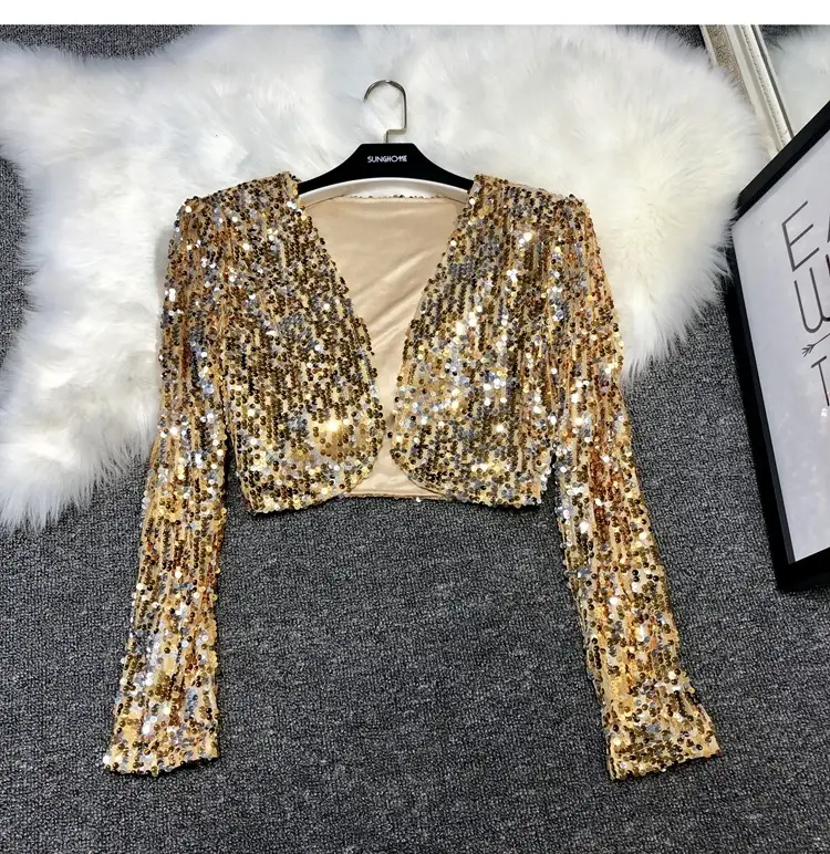European Sequins Beaded Waistcoat Suit Small — feature 3