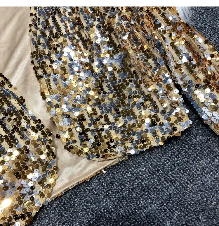 European Sequins Beaded Waistcoat Suit Small — feature 6