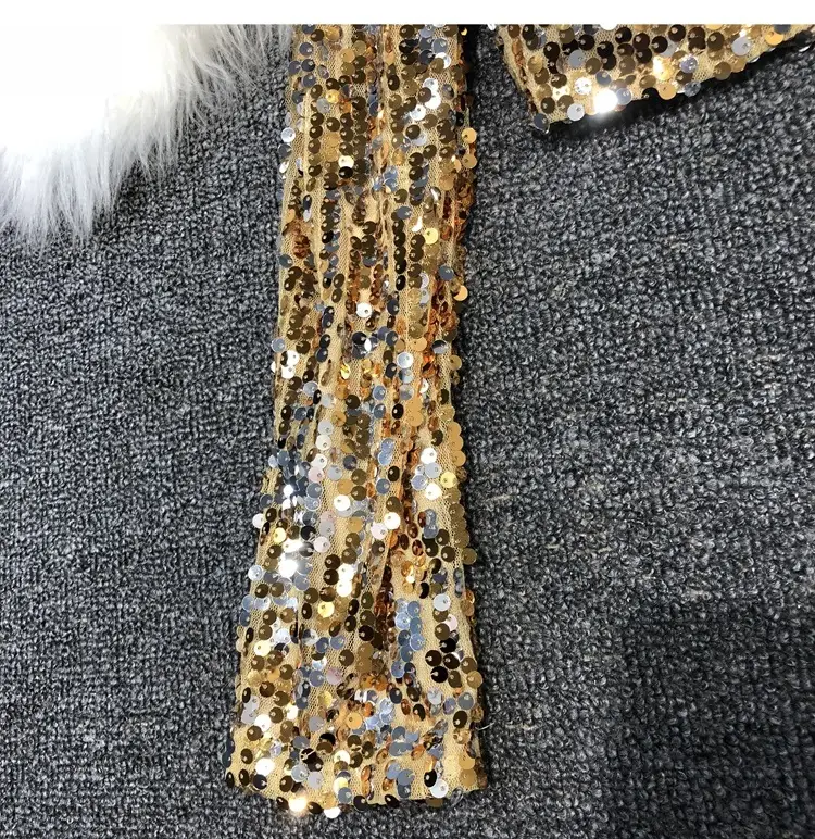 European Sequins Beaded Waistcoat Suit Small — feature 7