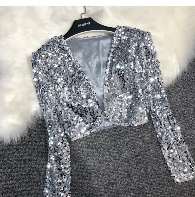 European Sequins Beaded Waistcoat Suit Small — feature 9