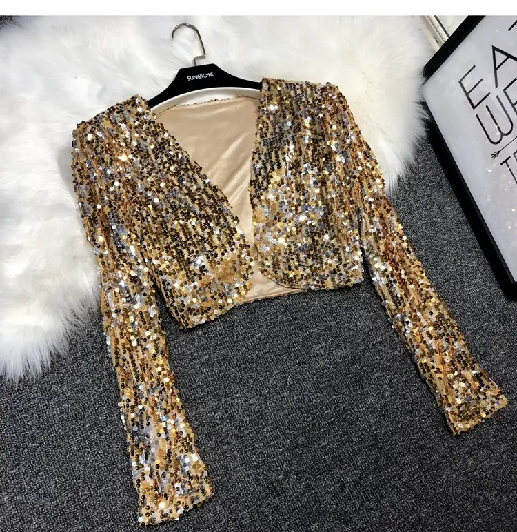 European Sequins Beaded Waistcoat Suit Small