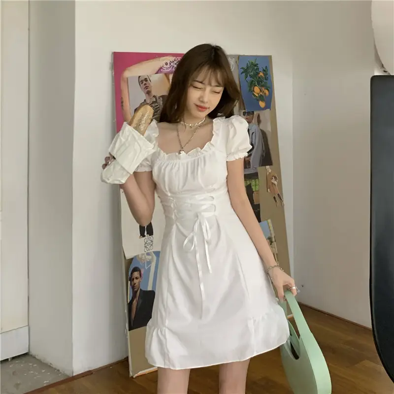 French Waist-Cinching White A-Line Skirt 2024 — feature 10