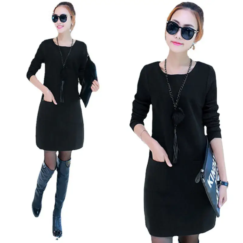 2022 Women's Grey Velvet Padded Skirt Set with Long Sleeve Top - Image 5